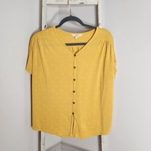 Matilda Jane top womens XS Making Memories short sleeve floral button down